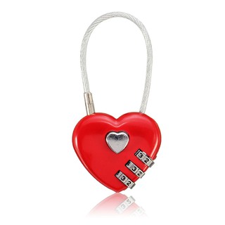 Hot Heart Three Digital Travel Bags Combination Lock Resettable (7)