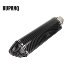DUPANQ Motorcycle Carbon Fiber AK Exhaust Pipe Muffler For Nmax FZ1 R6 R15 R3 ZX6R ZX10 Z900 CBR1000