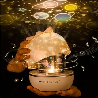 Night Light Projector with Music Box 360 romantic atmosphere Projection Rotation Starry Sky Projector Lamp for Kids Birthday Gift Room Decor (3)