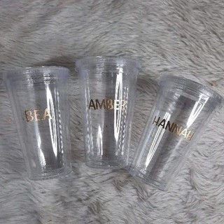 Colored Plastic Tumbler with straw personalize free name fully handwritten heat embossed (6)