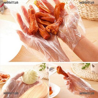 【XO~COD】100 Pcs Disposable Sanitary Plastic Glove Restaurant Home BBQ Cook Kitchen