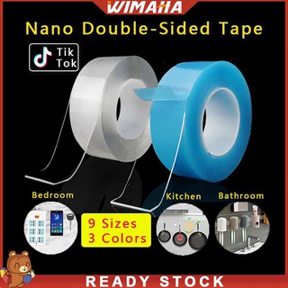 Multifunctional Strongly Sticky Double-Sided Adhesive Nano Tape Traceless Washable Removable Tapes Indoor Outdoor