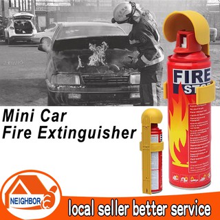 【In Stock】Red Mini Portable Car Fire Extinguisher with Hook Dry Chemical Fire Extinguisher Safety