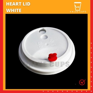 Hard Lids with Heart Tip 95mm 100pcs Milk Tea U Cups Hard Lid Heart Lid (VC)