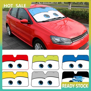 WCQ QPNS_Lovely Cartoon Printed Car Interior Front Windshield Anti-UV Sunshade Cover