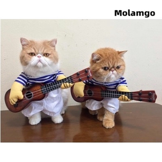MOLAMGO Costume Turned Funny Guitar Cat and Dog Clothes