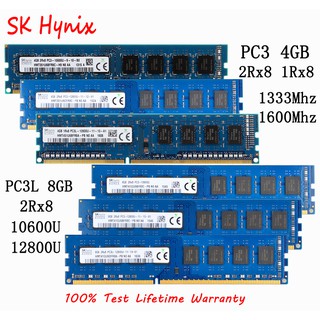 SK Hynix 4GB 8GB 1Rx8 2Rx8 PC3 PC3L 10600 12800 DDR3 DDR3L 1333Mhz 1600Mhz DIMM RAM Desktop Memory