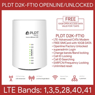 ▲PLDT Home Prepaid WiFi D2K-FT10 LTE-Advanced [Openline/Unlocked]