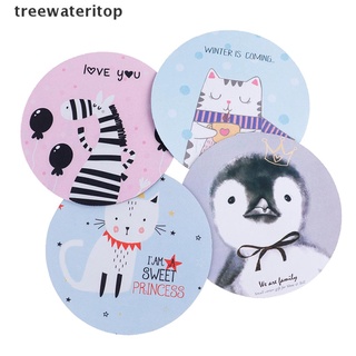 (hot*) 1Pc cute mouse pad round office mice pad rubber computer anti-slip table mat treewateritop