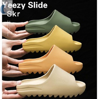 【COD】 Kanye Yeezy Slippers Male Couple Wear Tide Outdoor Word Drag Beach Drag Yeezy Slide female slippers for girls