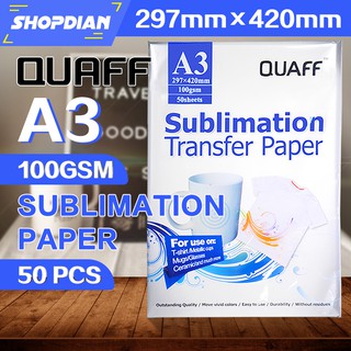 Quaff Sublimation Transfer Paper A3 100gsm