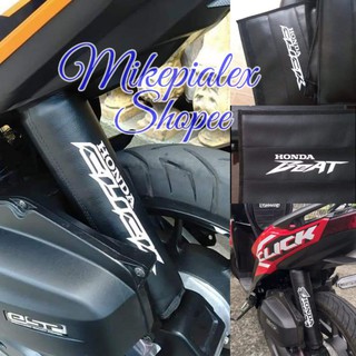Black LEATHER SHOCK COVER for Honda Click & Beat