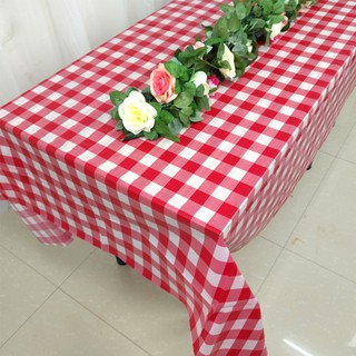 【Xmas】Disposable Thickened Table Cover Checkered Waterproof Tablecloth Birthday Party
