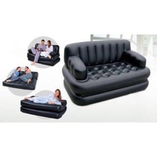 5 in1 inflatable sofa bed (black) with manual air pump (5)