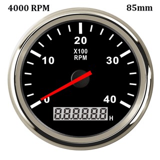 Car Truck Boat Tacho Meter Gasoline Diesel Tachometer With Hourmeter 4000600080009990 RPM Gauge Choo