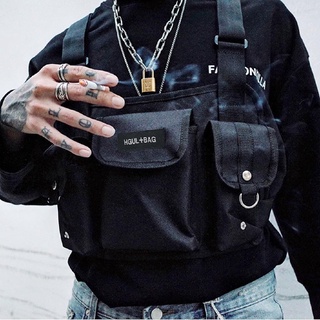 Hip-Hop Bag Chest Bag business bag belt bag Sling Bag for men crossbody bag Tactical Bag Fashion Chest Rig Hip Hop Streetwear Functional Chest Bag