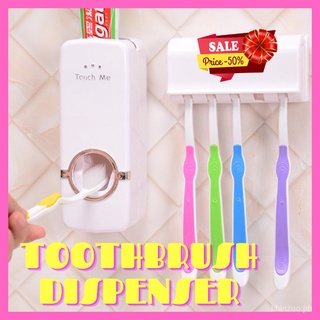 Toothbrush Automatic Toothpaste Dispenser Sterilizer Toothbrush Holder Wall Mount Automatic Toothpaste Dispenser and Toothbrush Holder Multicolor | Toothbrush Holder Organizer Set
