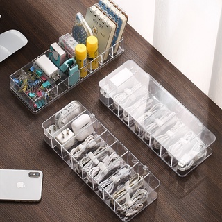 Dustproof storage cable management box hub organizer box desktop data cable storage box mobile phone charging cable power cord buckle (2)