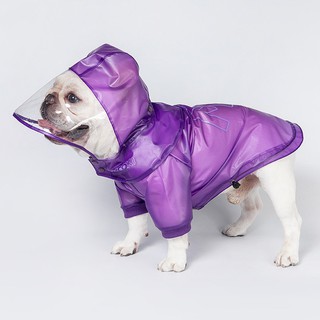 【Funny and cute】Dog Rain Coat Pet Waterproof Clothes Raincoat Jacket Pug French Bulldog Rain Dog Ven