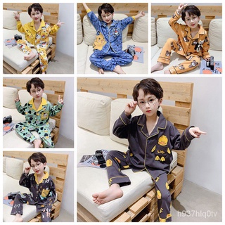 Children Pajamas Baby Clothing Set Kids Cute Cartoon Sleepwear Autumn Spring 100% Cotton Nightwear B