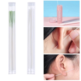 60 Pieces Ear Hole Floss Earrings Hole Cleaner / Disposable Piercing Aftercare Cleaner / Earrings Piercing Cleaning Line Ear Piercing Care Cleaning Tool