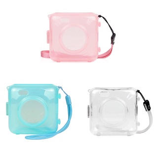ST❀ Thermal Printer Case Colorful Silicone Protective Crystal Shell Cover with Strap for Paperang Printer p1/P2 Anti-dust