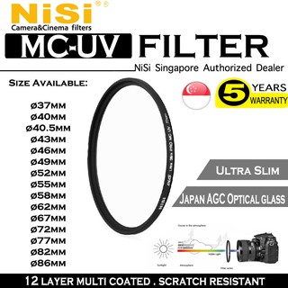 NiSi MC-UV Professional Ultra thin filters | Double Side Multi Coating UV Filter