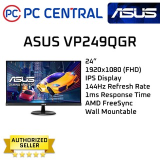 Asus VP249QGR 24" Full HD Gaming Monitor, IPS Panel, FreeSync™ Premium, 144Hz Refresh Rate, 1ms