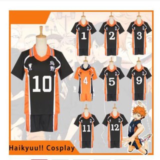 Anime Haikyuu Karasuno Volleyball Uniform Cosplay Costume Hinata Shyouyou Kageyama Tobio Sportswear