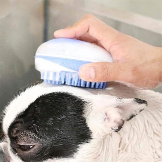 ☽✓۩LKJ-Pet Dog Bath Brush Comb Silicone SPA Shampoo Massage Brush Shower Hair Removal Comb