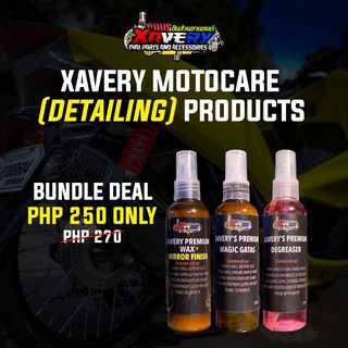 Xavery Motocare Products Bundle Deal - Magic Gatas, Premium wax, Premium Degreaser