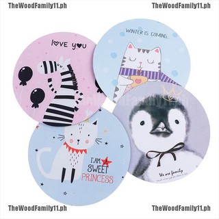 【tf^COD】1Pc cute mouse pad round office mice pad rubber computer anti-slip table m