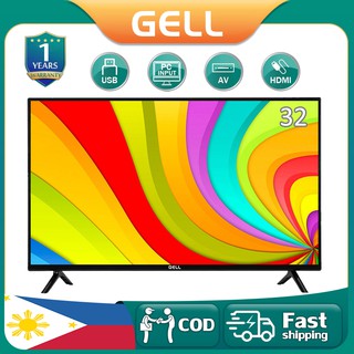 GELL 32 inch LED TV Flat-screen on sale not Smart TV Frameless Television Ultra-slim Multi-ports TV