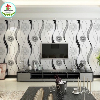 BHW Wallpaper Self Adhesive Color Black and White PVC Waterproof Wall Sticker K12