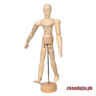DUJIA 5.5" Drawing Model Wooden Human Male Manikin Blockhead Jointed Mannequin Puppet