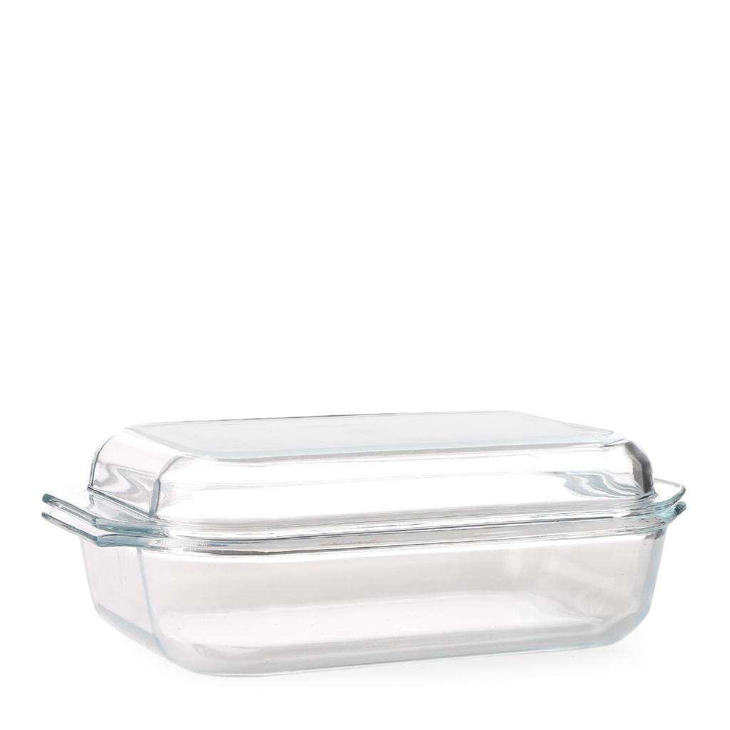 Omega Bence Rectangular Glass Casserole with Lid 2.2L