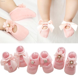 ☏✾✴3 Pairs/Lot Lace Flower Newborn Baby Socks Cotton