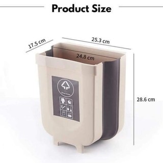 Foldable Trash Bin- Wall Mounted Foldable Hanging Trash Can Perfect for Compact Spaces (8)