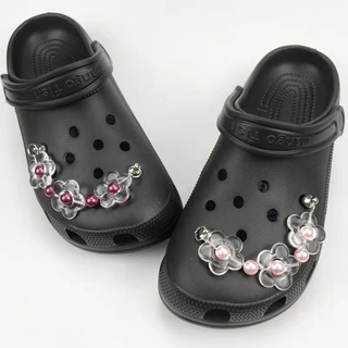 1pc Jibbitz Chain Hole Shoes Decoration Accessories Acrylic Shoe Buckle Flower Chain Crocs Chain Charm for Woman DIY Hole Shoes Accessories CROC Jewelry Ready Stock (1)