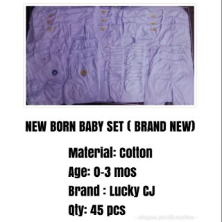 45pcs: New Born Baby Set plus CRIBSET 1 (1)