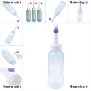 [thewood]450ml Portable Travel Bidet Handheld Sprayer Women Personal Hygiene Bottle CD