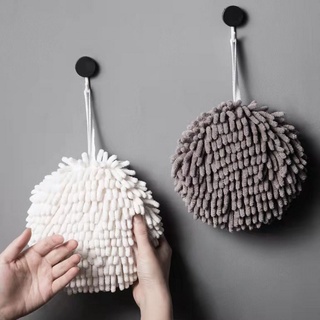 Multi-functional Thick Microfiber Hanging Wipe Hands Towel / Soft Absorbent Rag Ball / Bathroom Kitchen Cleaning Accessories (1)