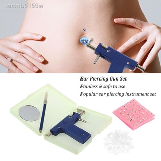 ✸▲O-New Piercing Set Safety Ear Nose Navel Body Piercing Kit Set With 98pcs Earring Studs