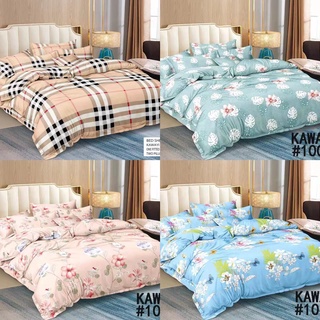 Queen Size 3 in 1 Bed sheet Cotton Full Garterized Fitted Bedsheet with 2 pcs Pillow case