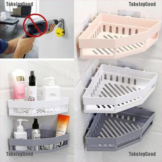 [TakeJoyGood]Triangular Shower Caddy Shelf Bathroom Corner Bath Rack Storage Holder Organizer