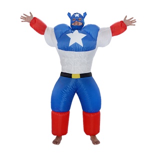 Captain America Inflatable Party Cosplay Costume Mascot Suit Christmas Halloween Birthday Easter Ca