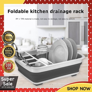 Original Foldable Dish Rack Kitchen Storage Holder Drainer Bowl Tableware Plate Portable Drying Rack