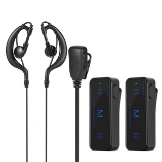 Mini Walkie Talkie 2-way FM Radio Transceiver + 2 Headphones USB Charge Portable Headphone Support M (1)