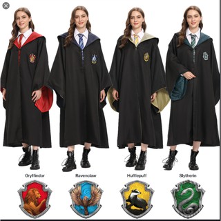 Harry Potter Adult Robe Cloak Gryffindor, Slytherin, Hufflepuff , Ravenclaw Costume/Costplay