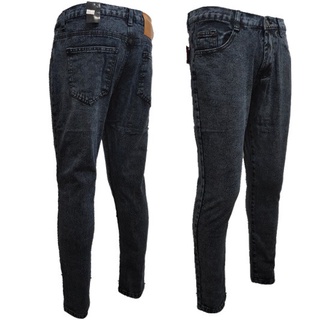 Acid Denim Pants Skinny Jeans Fashionable Semi Stretchable For Men A9923